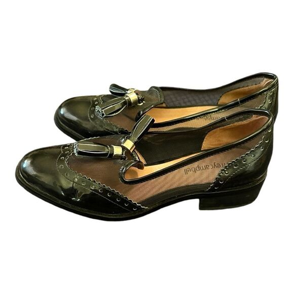 Jeffery Campbell | Patent Leather and Mesh Tassel Closed Toe Oxford Loafer | 6.5 - Picture 4 of 10